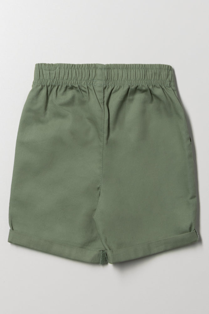 Woven Shorts Green (2)