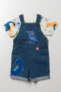 Denim Dungaree and T-shirt Set