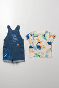 Denim Dungaree and T-shirt Set (2)