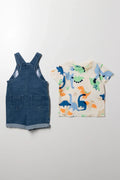 Denim Dungaree and T-shirt Set (3)
