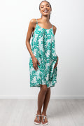 Floral Strappy Dress Green