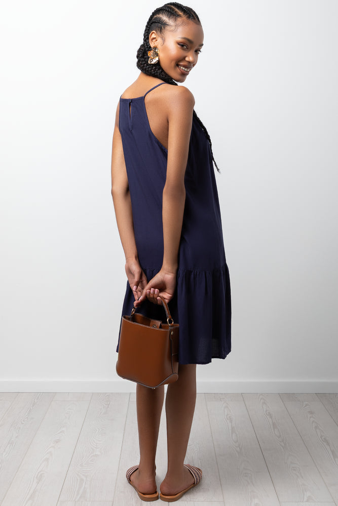 Strappy Dress Navy (2)
