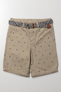 Belted Chino Shorts Natural