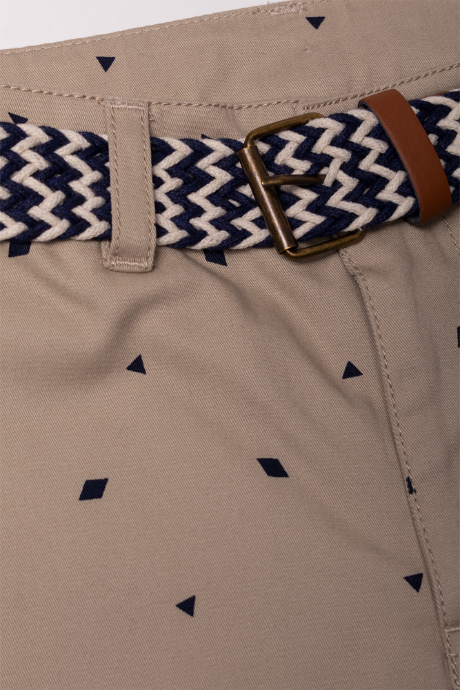 Belted Chino Shorts Natural (1)