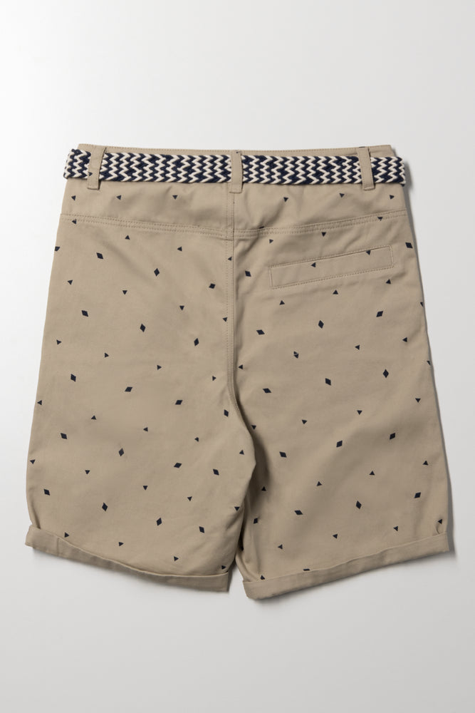 Belted Chino Shorts Natural (2)