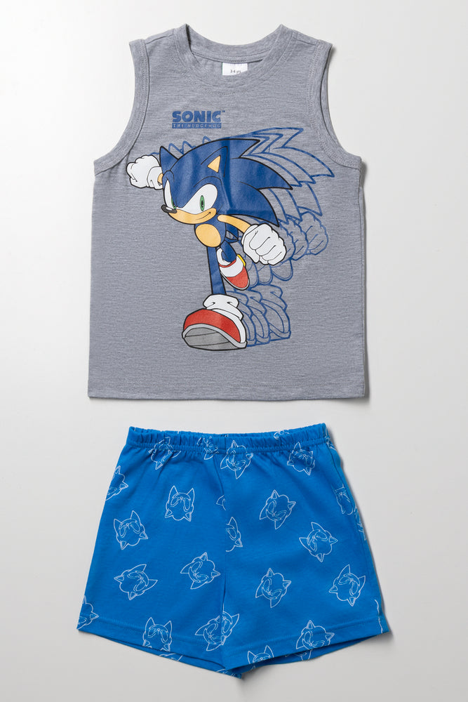 Sonic Sleeveless Pyjamas Blue