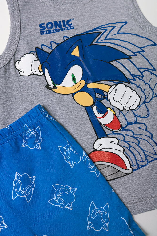 Sonic Sleeveless Pyjamas Blue
