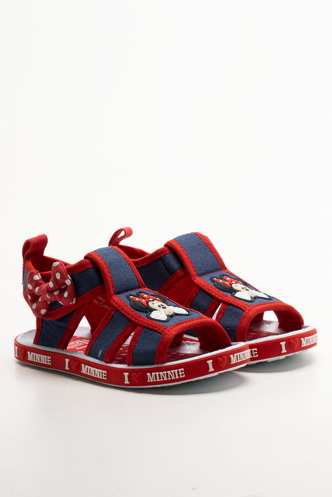 Minnie Mouse Foxing Sandals Navy And Red