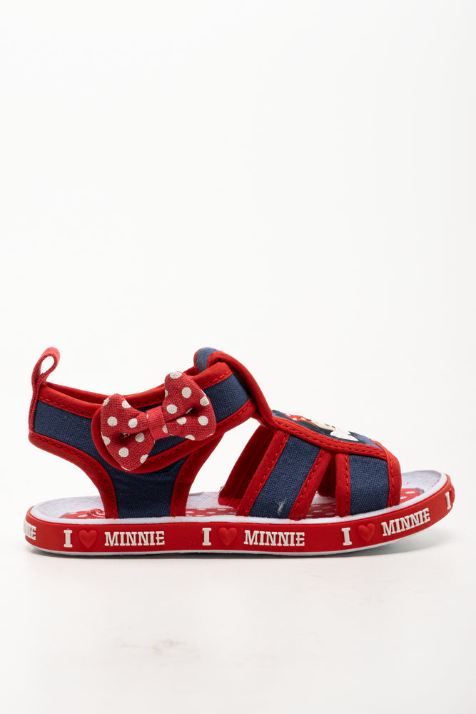 Minnie Mouse Foxing Sandals Navy And Red