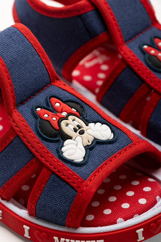 Minnie Mouse Foxing Sandals Navy And Red (2)