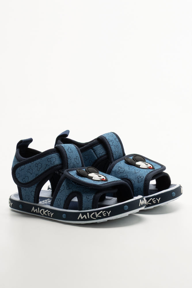 Mickey Mouse Denim Foxing Sandals Blue