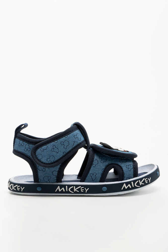 Mickey Mouse Denim Foxing Sandals Blue