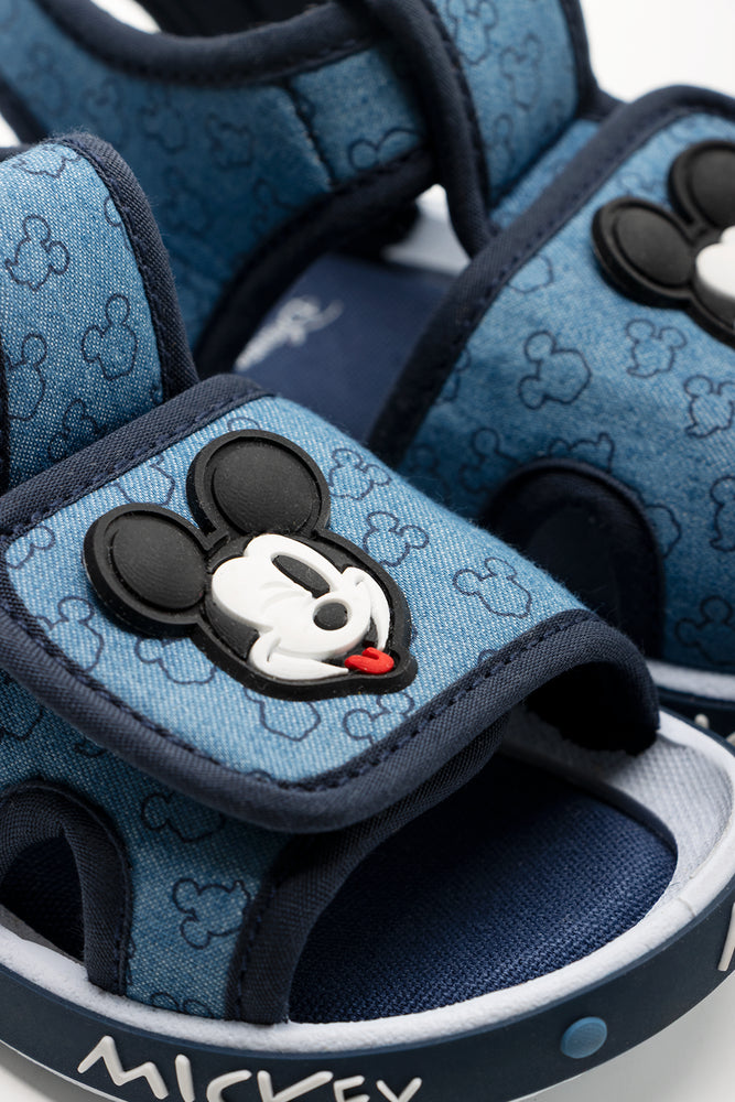 Mickey Mouse Denim Foxing Sandals Blue (2)