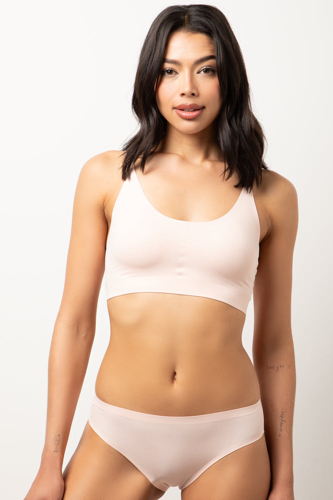 3 Pack Bonded Brazilian Panty Pink And Natural