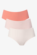 3 Pack Bonded Boyleg Panties Pink And Natural (1)
