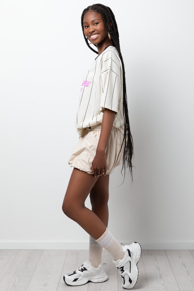 Oversized Stripe Shirt Cream And Black (1)