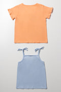 2 Pack Paw Patrol Tops Blue & Peach (3)