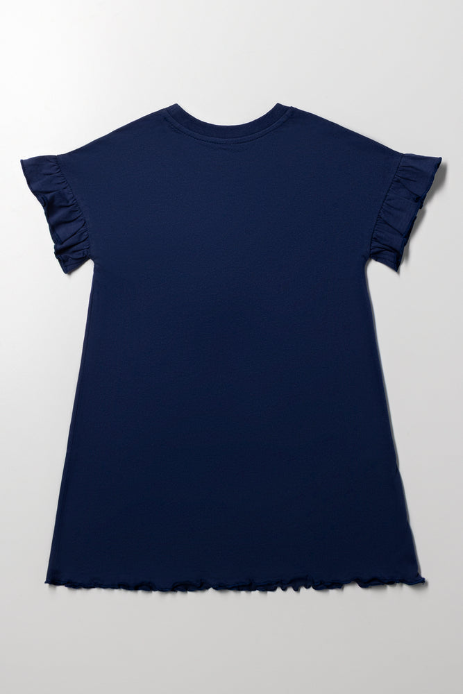 Llama Sleepshirt Navy (2)