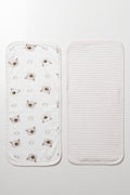 2 Pack Wide Burp Cloths Natural