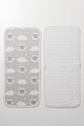 2 Pack Wide Burp Cloths Grey