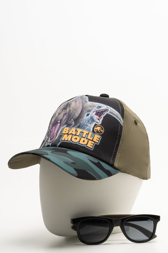 Jurassic World Cap & Sunglasses Set Fatigue