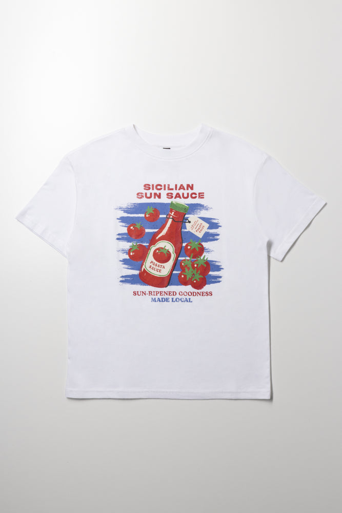 Oversized Graphic T-Shirt White | Tops & T-Shirts | Ackermans
