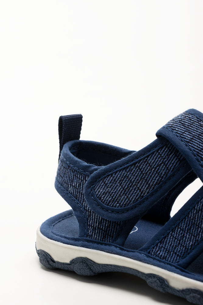 Spaceship Foxing Sandals Navy (3)