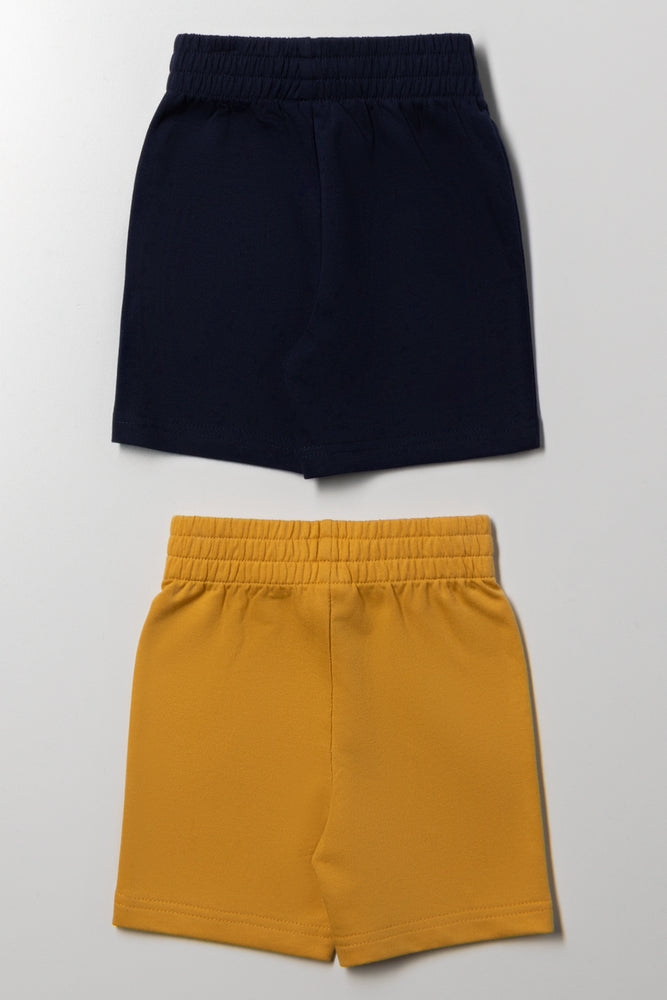 Mickey Mouse 2 Pack Shorts Black And Yellow (2)