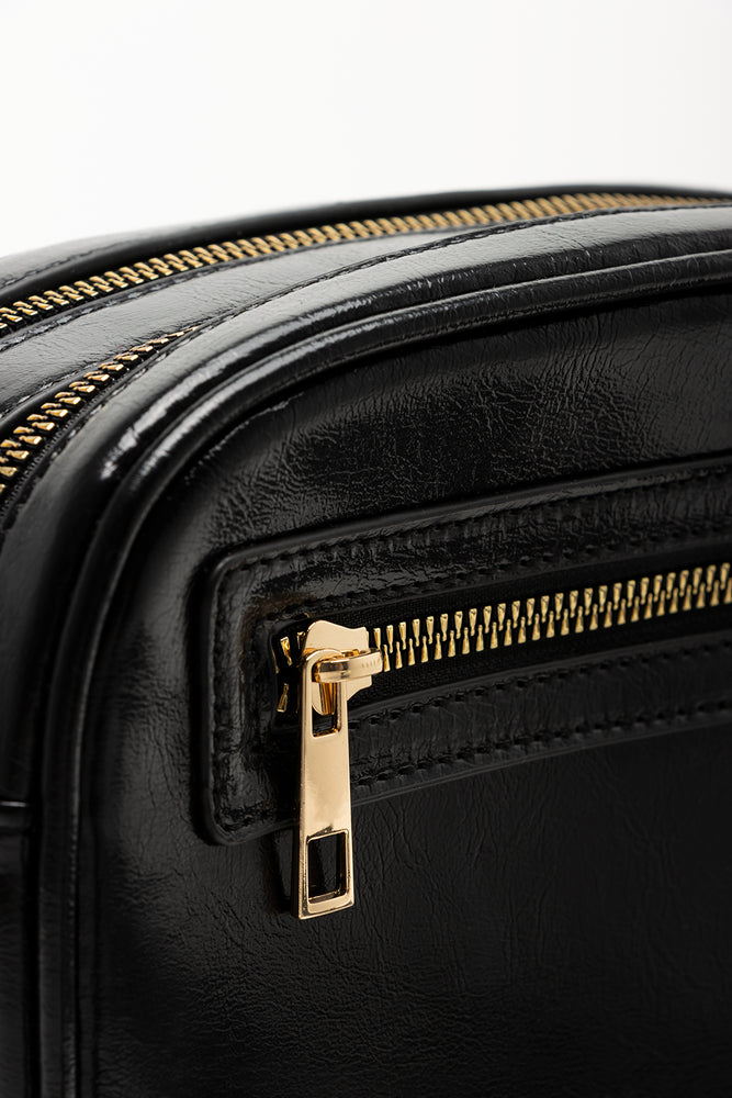 Double Zip Camera Bag Black (4)