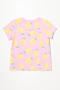 Lemons Short Sleeve T-Shirt Pink (2)