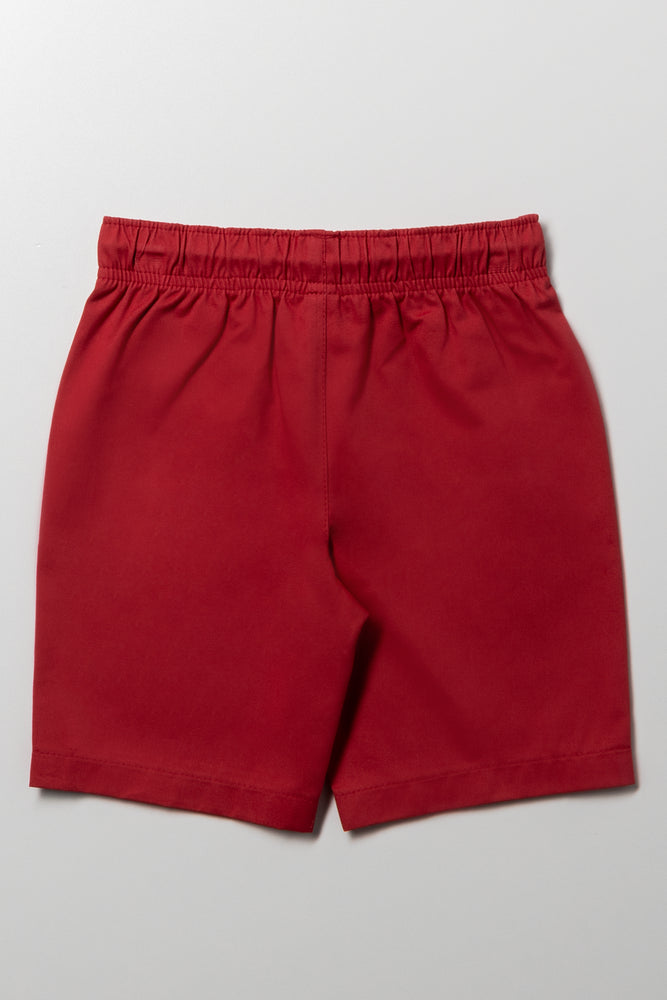 Woven Shorts Red (2)