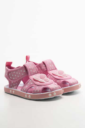 Butterfly Foxing Sandals Pink