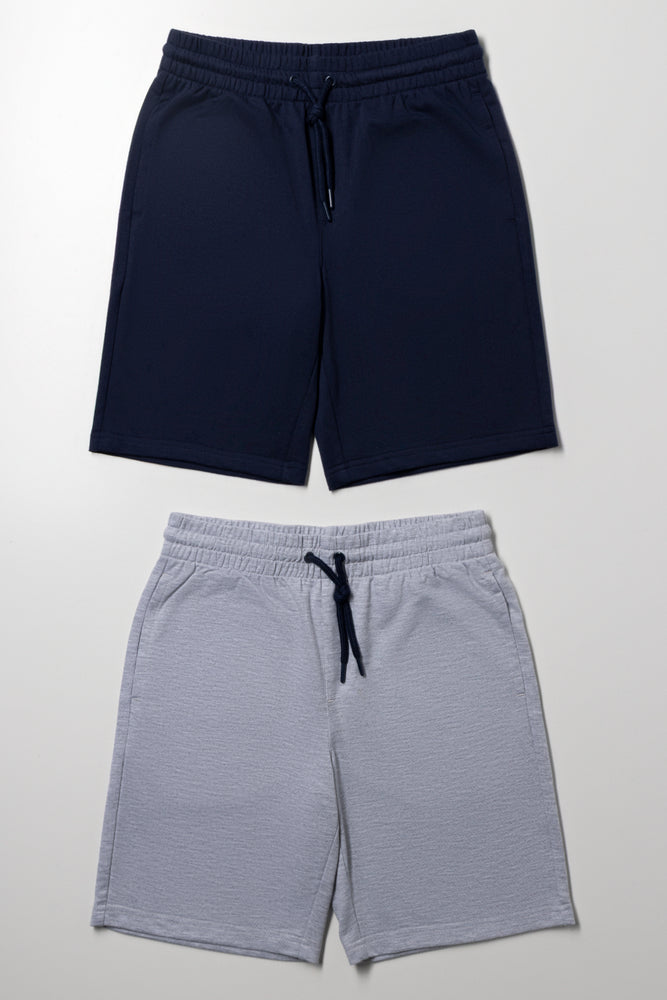 2 Pack Shorts Navy & Grey