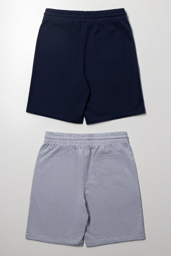 2 Pack Shorts Navy & Grey (2)
