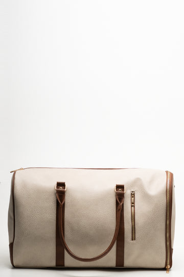 Shoe Compartment Weekender Bag Natural