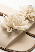 Flower Trim Mule Natural (2)