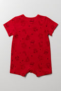 My First Christmas Romper Red (2)