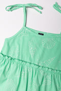 Seashell Strappy Dress Green (1)