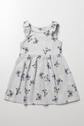 Butterfly Dress With Bows Grey