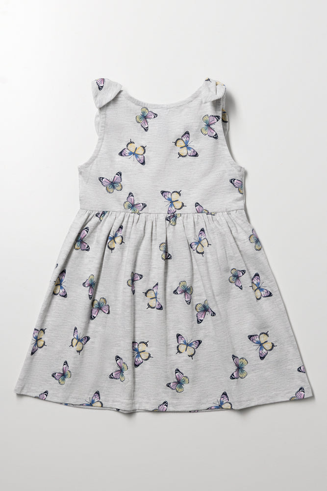 Butterfly Dress With Bows Grey (2)