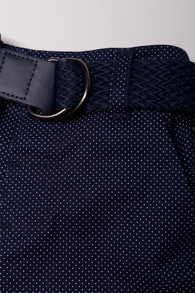 Belted Chino Shorts Navy