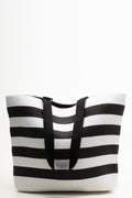 Large Beach Tote Bag Black And White