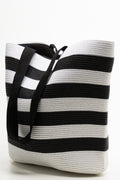 Large Beach Tote Bag Black And White (1)