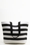 Large Beach Tote Bag Black And White (2)