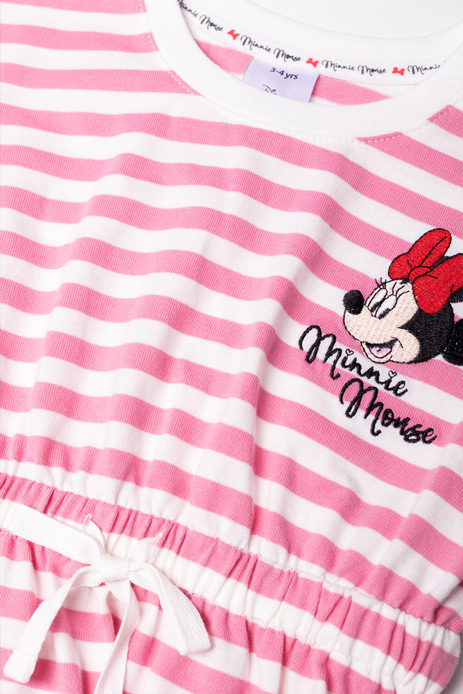 Minnie Mouse Stripe Dress Pink (1)