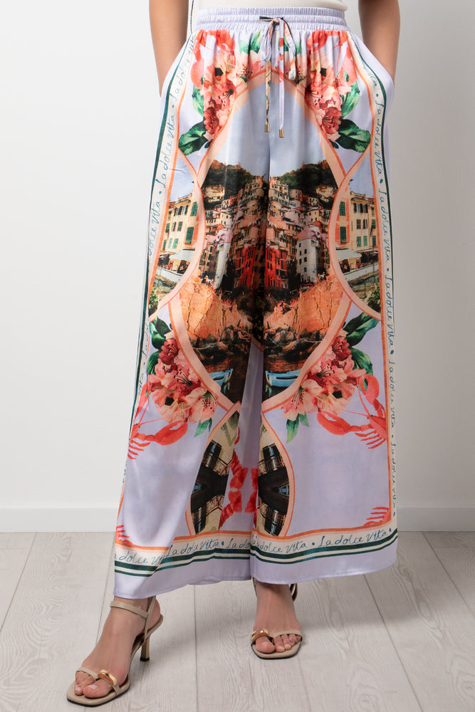 Relaxed Satin Pants Multicolour