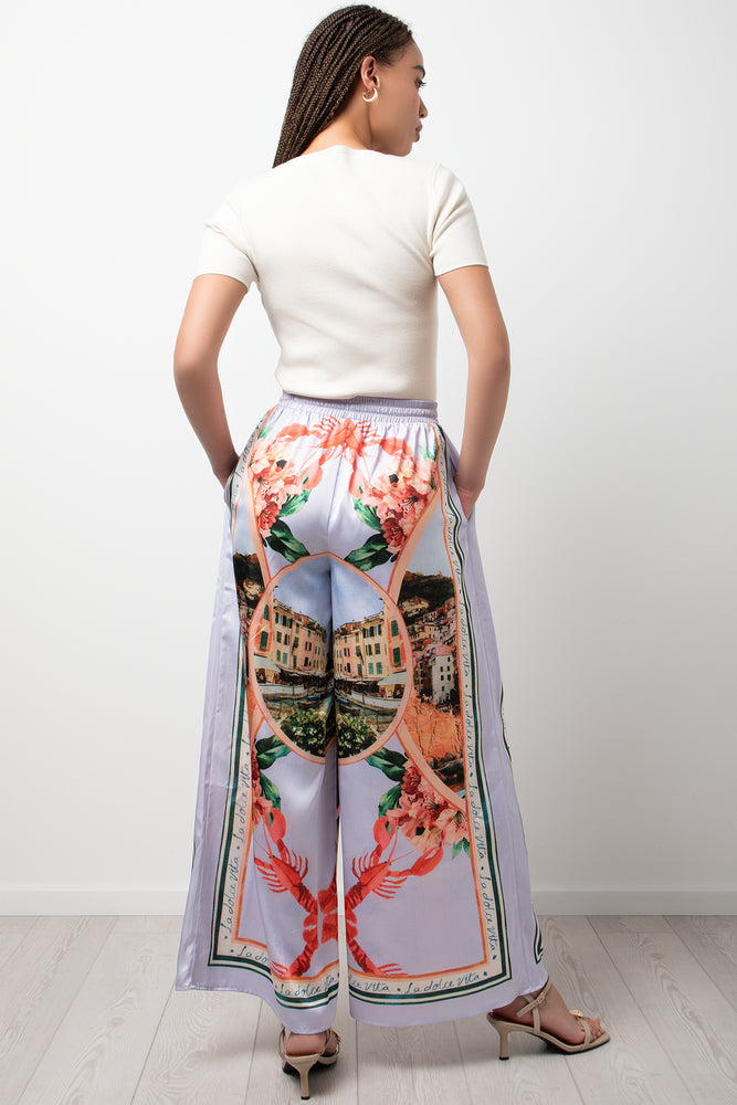 Relaxed Satin Pants Multicolour (3)