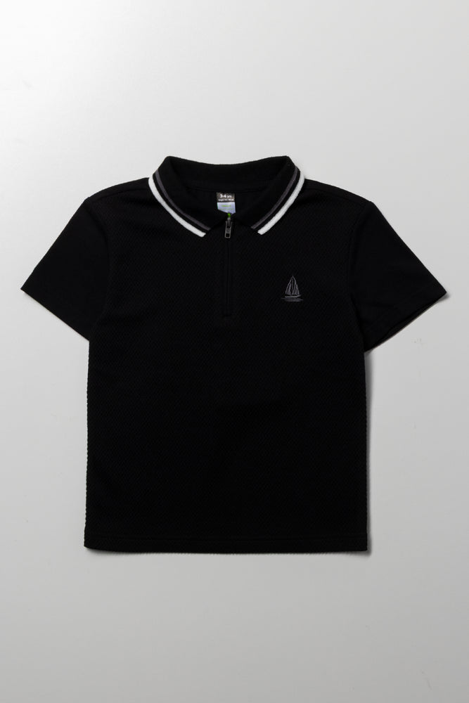 Short Sleeve Golfer Black
