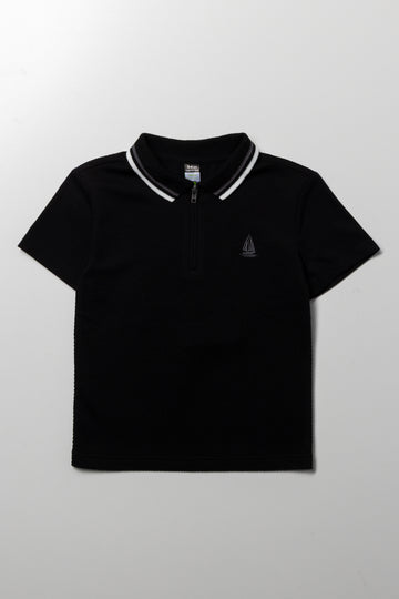 Short Sleeve Golfer Black
