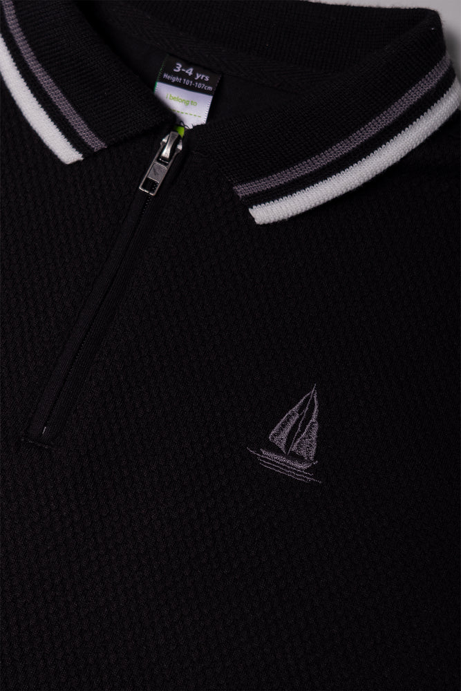 Short Sleeve Golfer Black